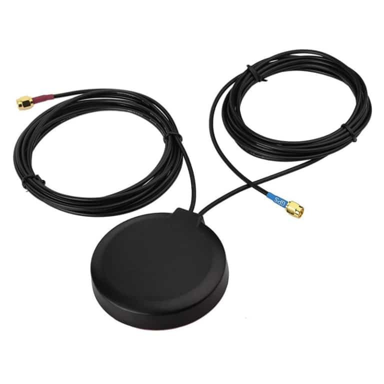 External 2-in-1 Active GPSGNSS 4G LTE SMA Combo Antenna 698-2700/1575.42MHz Magnetic/Adhesive Mount